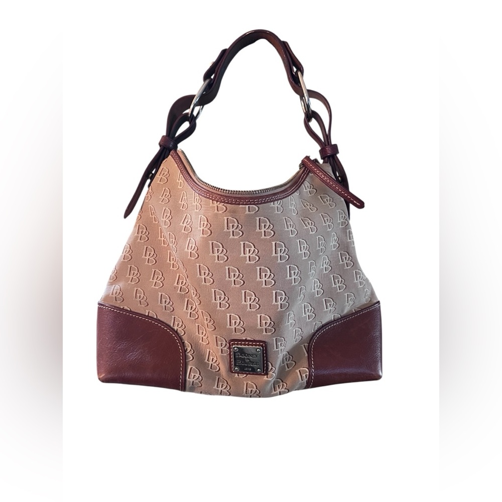 Dooney & Bourke Tan and Brown Hobo Bag
